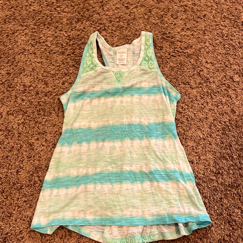 tie dyed blue and teal